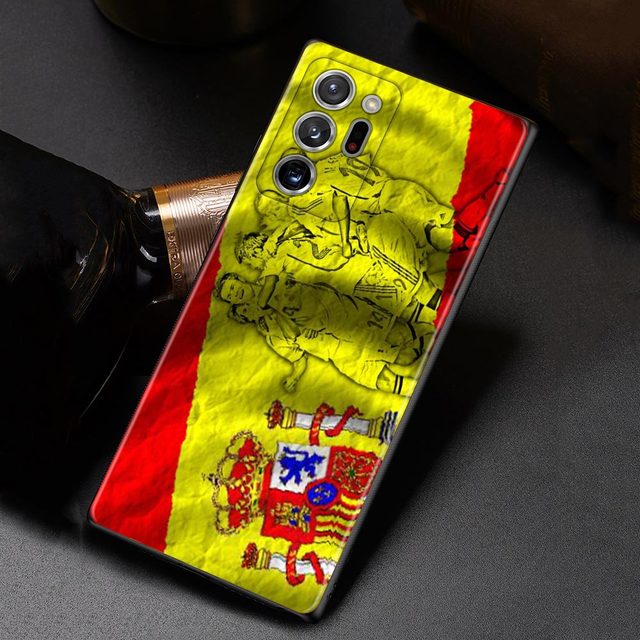 Spain Flag Phone Case for Samsung Galaxy Note 20 Ultra 8 9 10 Plus Case S20 FE S21 S20 Plus Silicone Soft Coque Shell