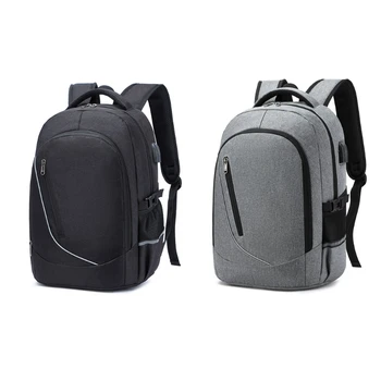 

Men Backpack Travel Rucksack with USB Charging Port Large Capacity Teenager Student bag Laptop Daypack Bag