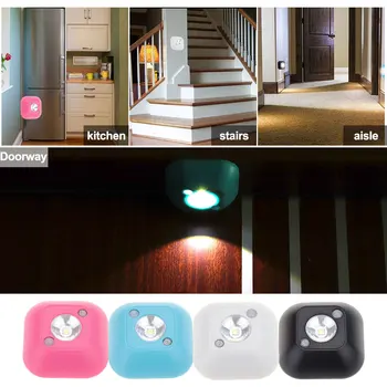 

Aimkeeg LED sensor night light PIR infrared motion activation lamp battery powered wall light for cabinet stair Wall light 10pcs