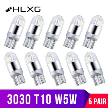 

10 Piece W5W T10 LED Bulb Car DRL Clearance Parking Light Marker Lamps Wedge Tail Side Bulbs 12V White luces led para auto HLXG