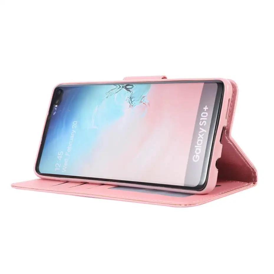 Милый Кот кожаный чехол с Откидывающейся Крышкой для samsung Galaxy S10 E S9 J4 J6 A7 A6 плюс A10 A20 E A30 A40 A50 A70 бумажник чехол для телефона