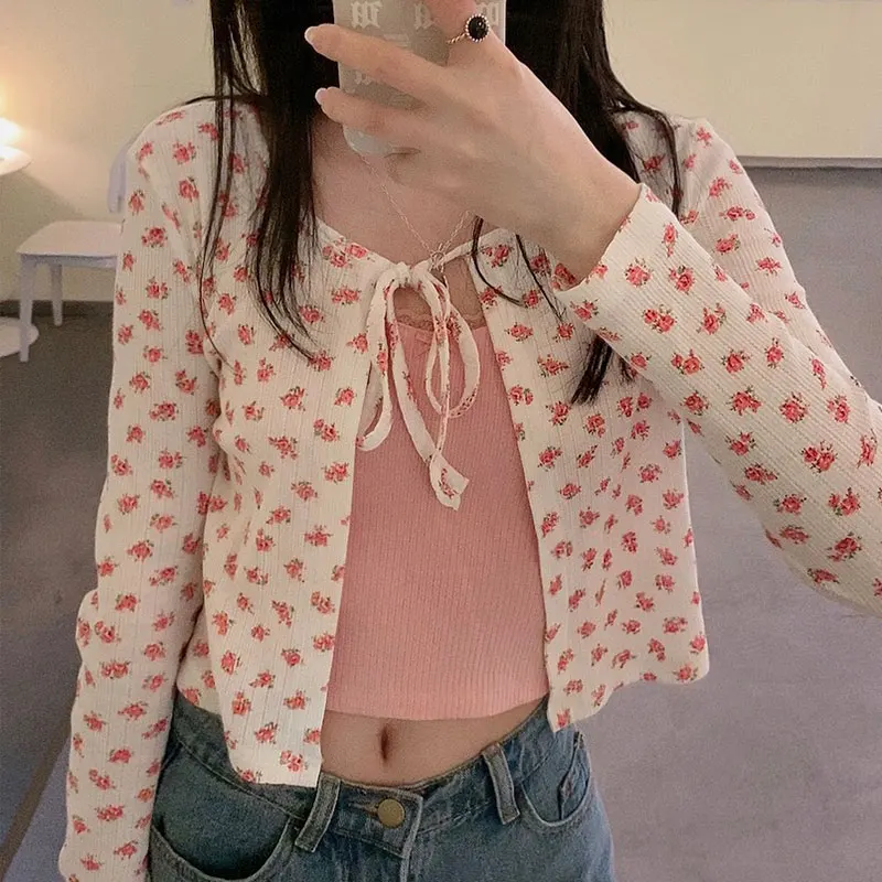 Женская короткая рубашка с длинным рукавом 2 цвета корейский стиль верхняя