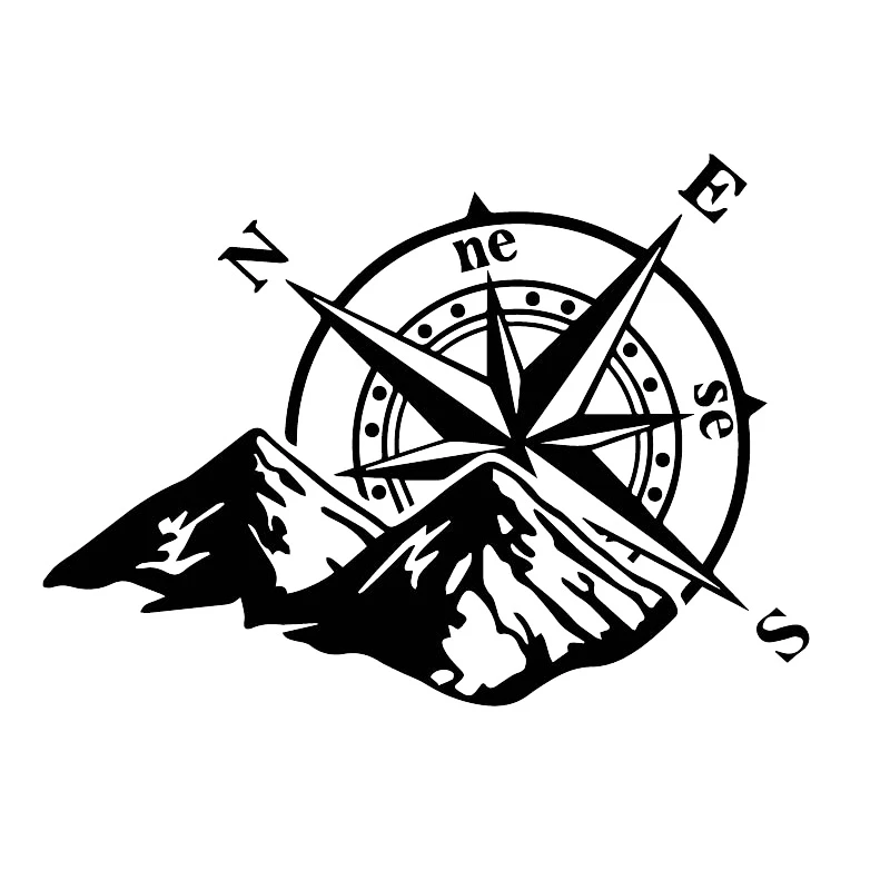 

Dawasaru Jungle Adventure Compass Car Sticker Personalized Decal Laptop Suitcase Truck Motorcycle Auto Accessories KK,16cm*12cm