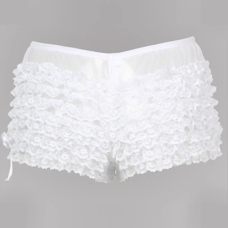 Plus Size S-6Xlwomens Ladies Ruffled Lace Bloomers Mutandine Mutandine Lingerie Burlesque Bo Peep Panty Frilly Mutandine