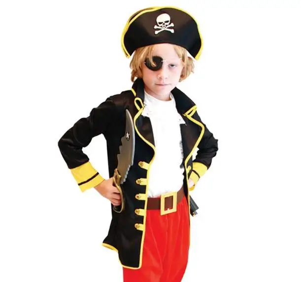 Halloween Children Section Clothing Game Performance Clothing Children Pirate Clothing Men's Pirate Captain Jack
