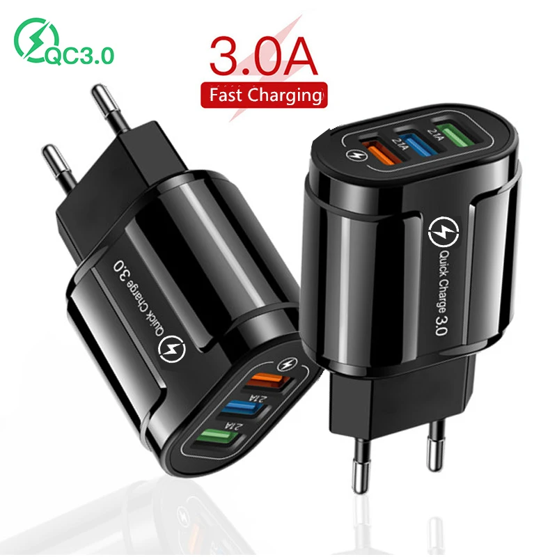 Универсальное зарядное устройство с 3 USB-портами и поддержкой быстрой зарядки 0 18