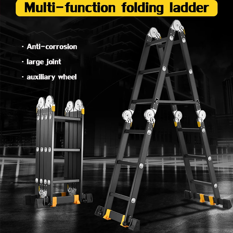 

People ladder 1.2 m multi-function folding ladder herringbone ladder household ladder telescopic ladder lift engineering ladder