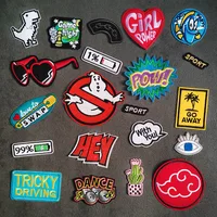 Buy SUNGLASSES POW Patches Embroidery Badge Applique Clothes Ironing Clothing Sewing Supplies Decorative Badges Online