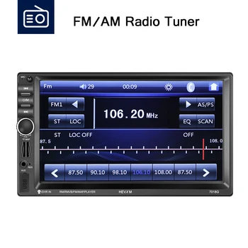 

7 Inch Bluetooth Car Stereo GPS Navigation Hands-Free 4*60W Double Din In Dash Car Audio Stereo With TF USB AUX Car MP5 Player