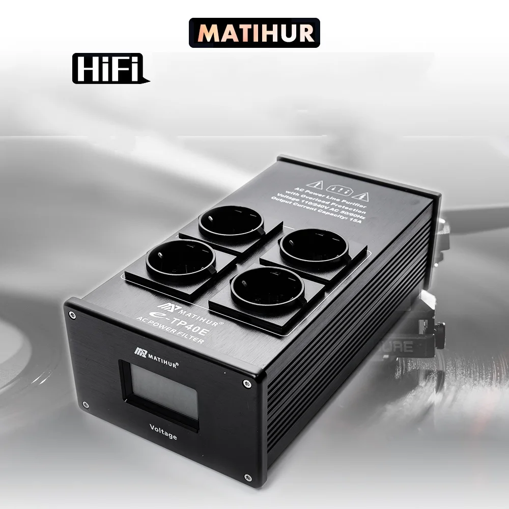 Filtro de Energia Hifi com Saída de Ruído Purificador de Energia Filtro de Energia com Portas e Tomadas Portas Tomadas Europeias ac com e - Image 4