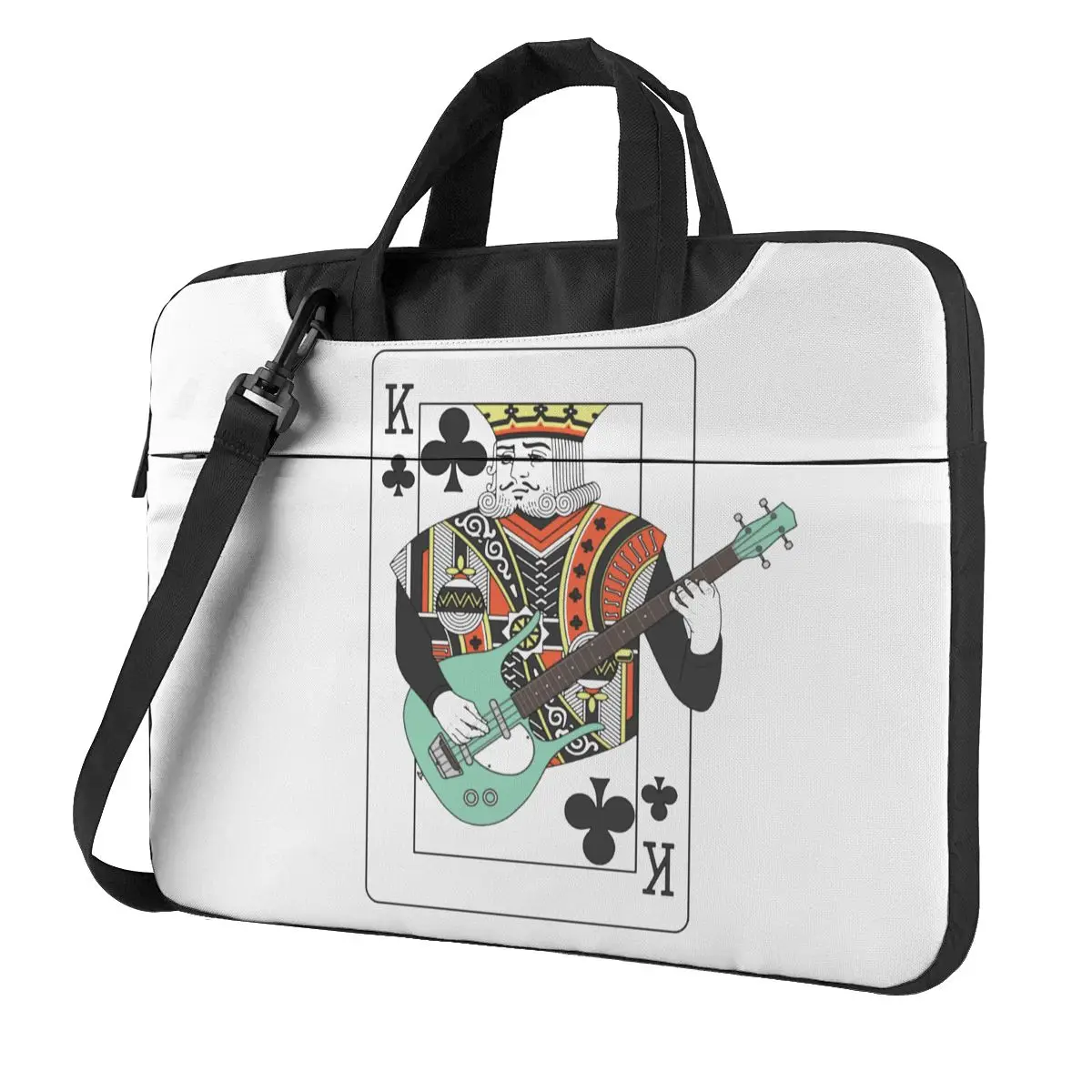 Bass Guitar Poker Laptop Bag Case King of Clubs Music Soft Bike Computer Crossbody Carry Pouch | Компьютеры и офис