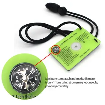 With Compass Emergency Tool The New Multifunctional Signal Mirror Outdoor Survival Survivor Mirror Mountaineering 3