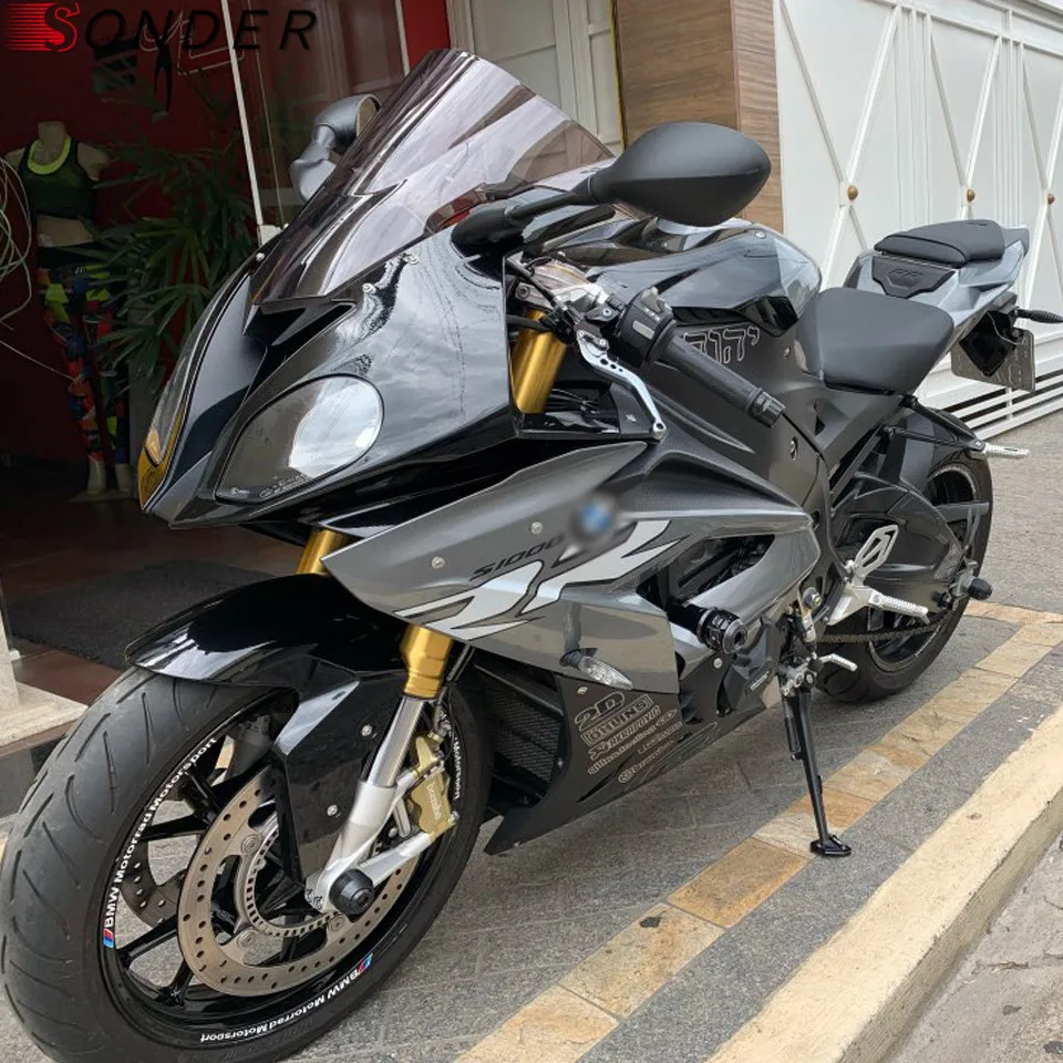 Черный мотоцикл лобовое стекло для BMW S1000RR S1000 RR 1000 2015 2018 двойные Пузырьковые