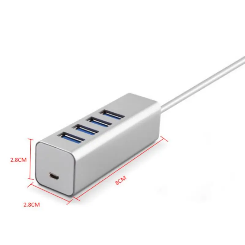 Высокая Совместимость USB 3,0 концентратор 4-Порты и разъёмы, алюминиевый высокий-Скорость usb-разветвитель Портативный расширение центр данных подключи и работай