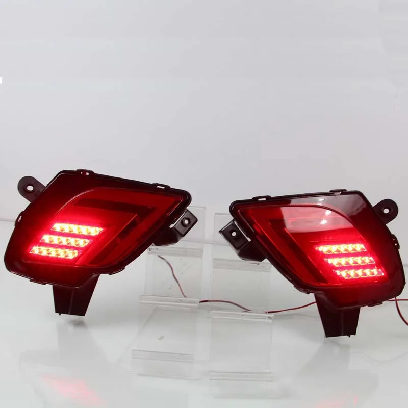 2 шт. для Mazda Cx-5 Cx5 2013- Многофункциональный Автомобильный светодиодный задний фонарь задний бампер задняя противотуманная лампа стоп-сигнала отражатель