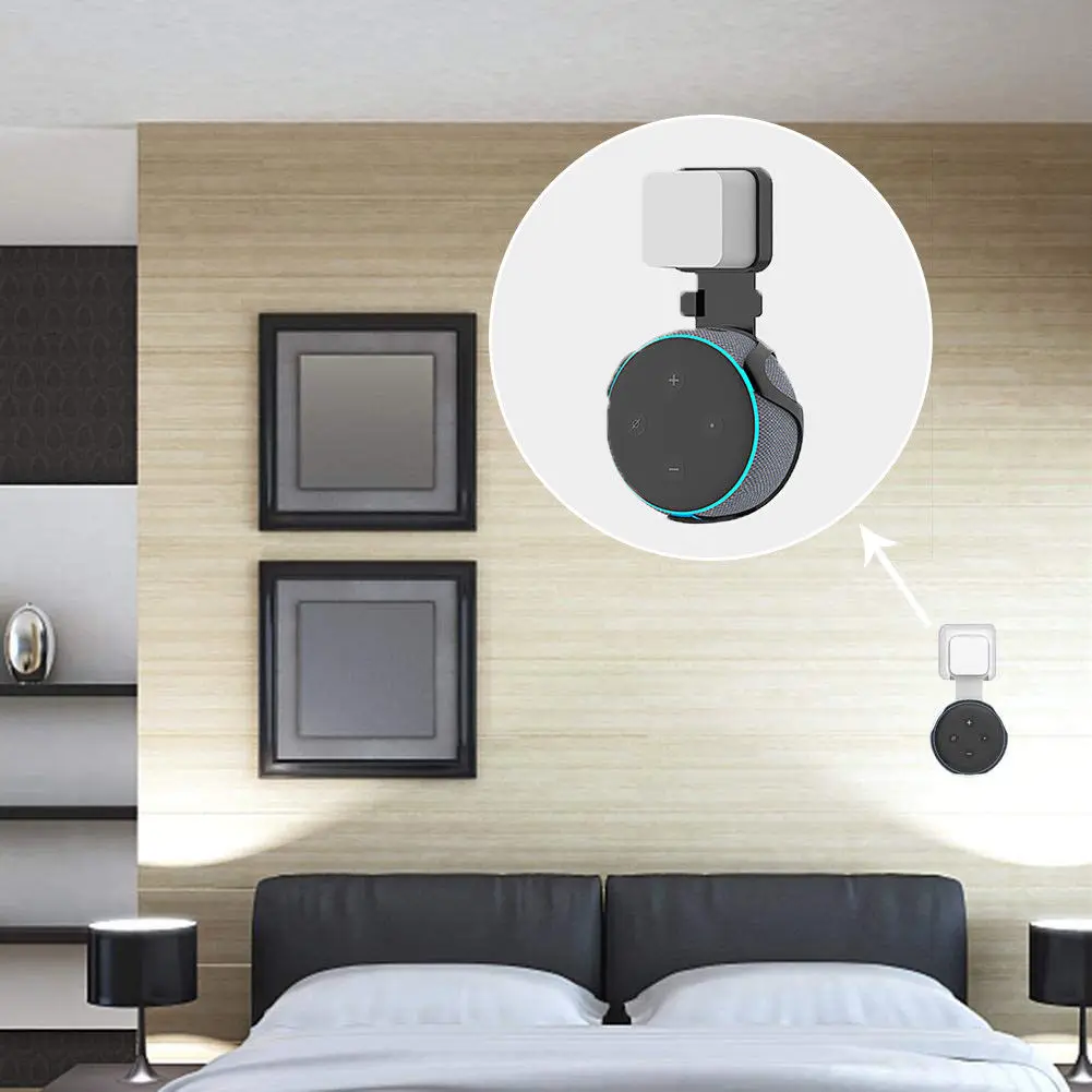 Настенное крепление вешалка держатель Стенд кронштейн для Amazon Echo Dot(3Rd Gen) динамик черный