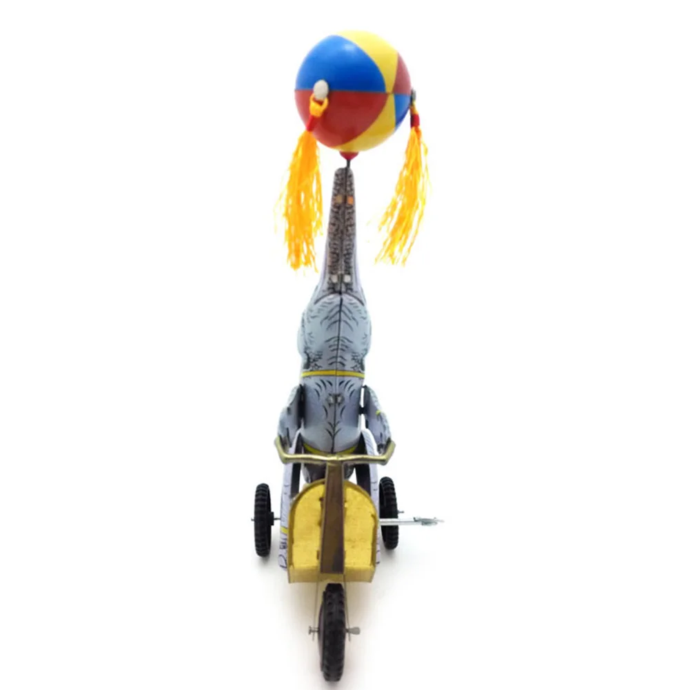 Kids toys Vintage Iron Cycling Elephant Table Ornament Kids Toy Gift Classic Wind Up Clockwork toys Classic Toys