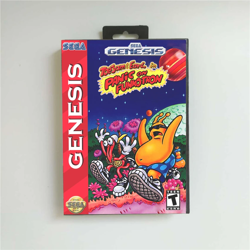 

ToeJam & Earl 2 Panic on Funkotron - USA Cover With Retail Box 16 Bit MD Game Card for Sega Megadrive Genesis