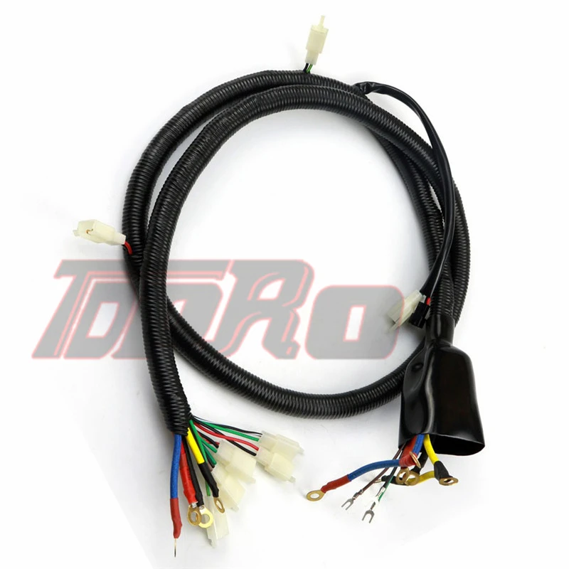 TDPRO матовый жгуты проводов для двигателя комплект оплетка проводов обратный переключатель для электромотор для карта ATV Скутер Багги мопед Чоппер TaoTao