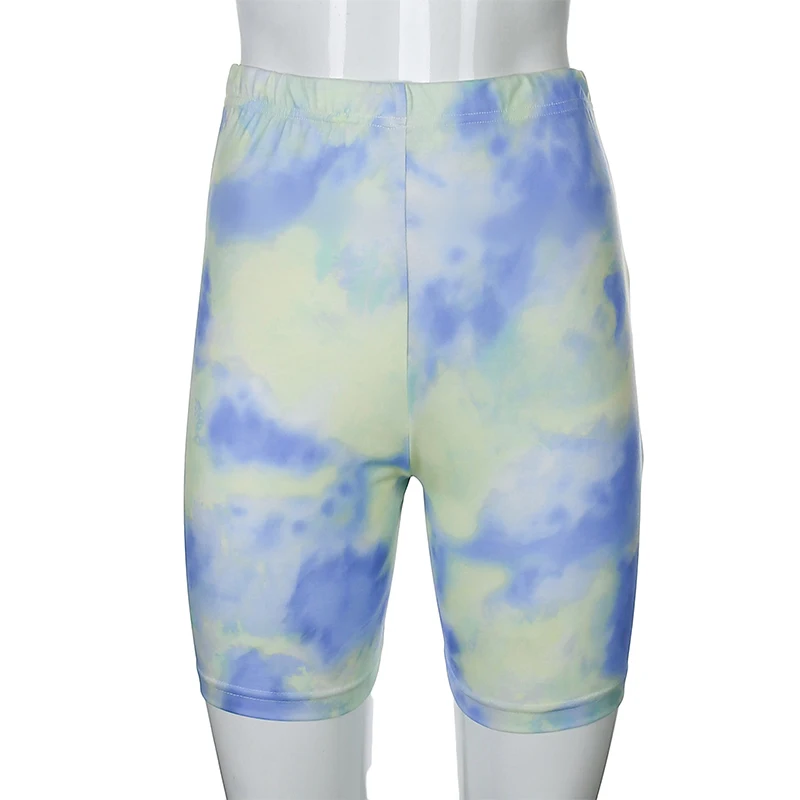 Darlingaga Casual Tie Dye Two Piece Set Women Tracksuit Fashion Summer Top and Biker Shorts Matching Sets Outfits Sportswear New