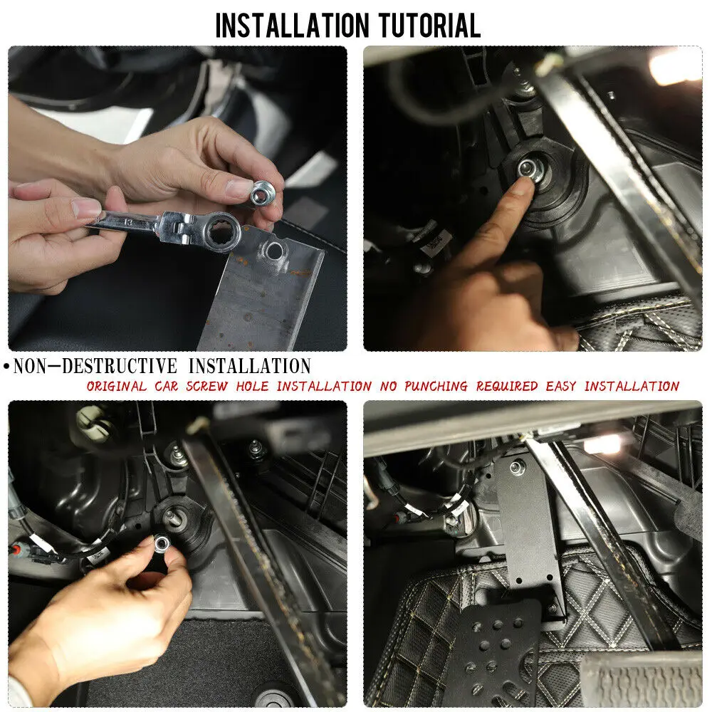 Для Jeep Wrangler JL Металлическая черная левая педаль для ног аксессуары для автомобиля 2008