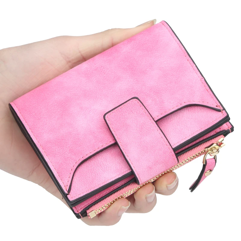 

European and American new women's wallet Korean multifunctional card bag zipper buckle coin purse