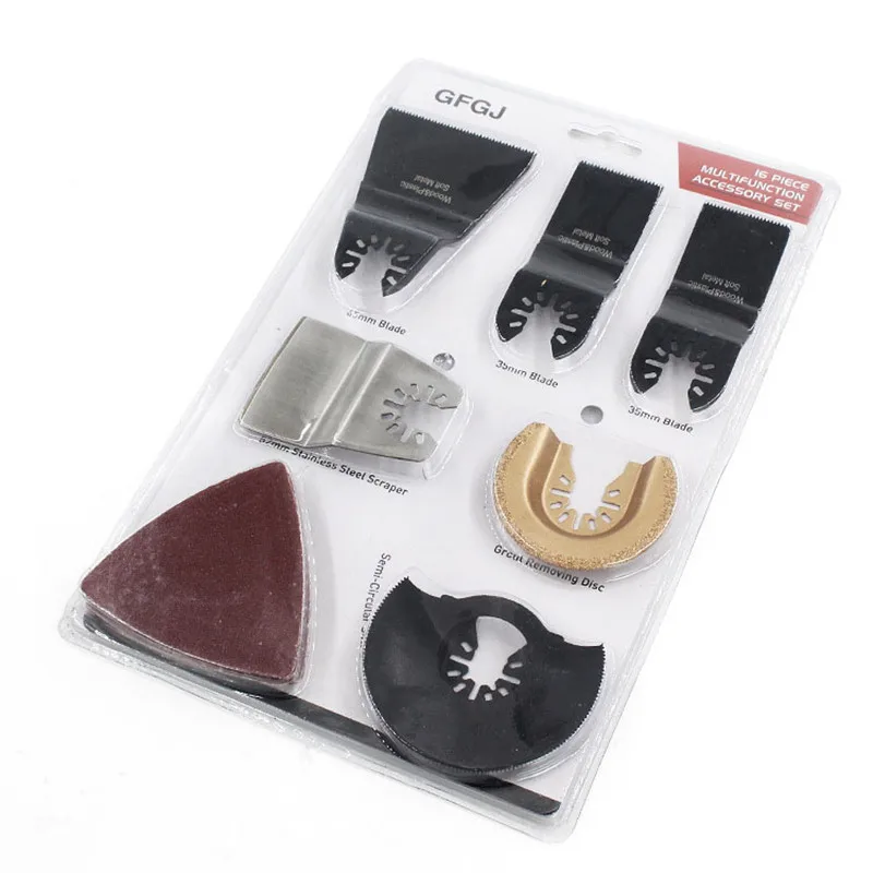 

16PCS Oscillating Multi Function Universal Saw Blade Carbon Steel Cutter DIY for Renovator Power Blades