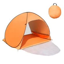 Открытый пляж палатка Складная всплывающие солнечные укрытия с дышащим покрытием палатка с защитой от солнца для 1-2 человек