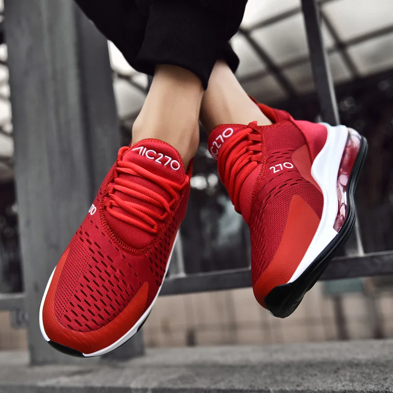 Men's running shoes mesh breathable sneakers casual fashion atmospheric pad jogging shoes fitness training student shoes