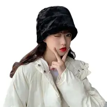 Женская зимняя Толстая теплая Панама, плюшевая леопардовая шляпа с широкими полями, Панама, шапка для рыбака