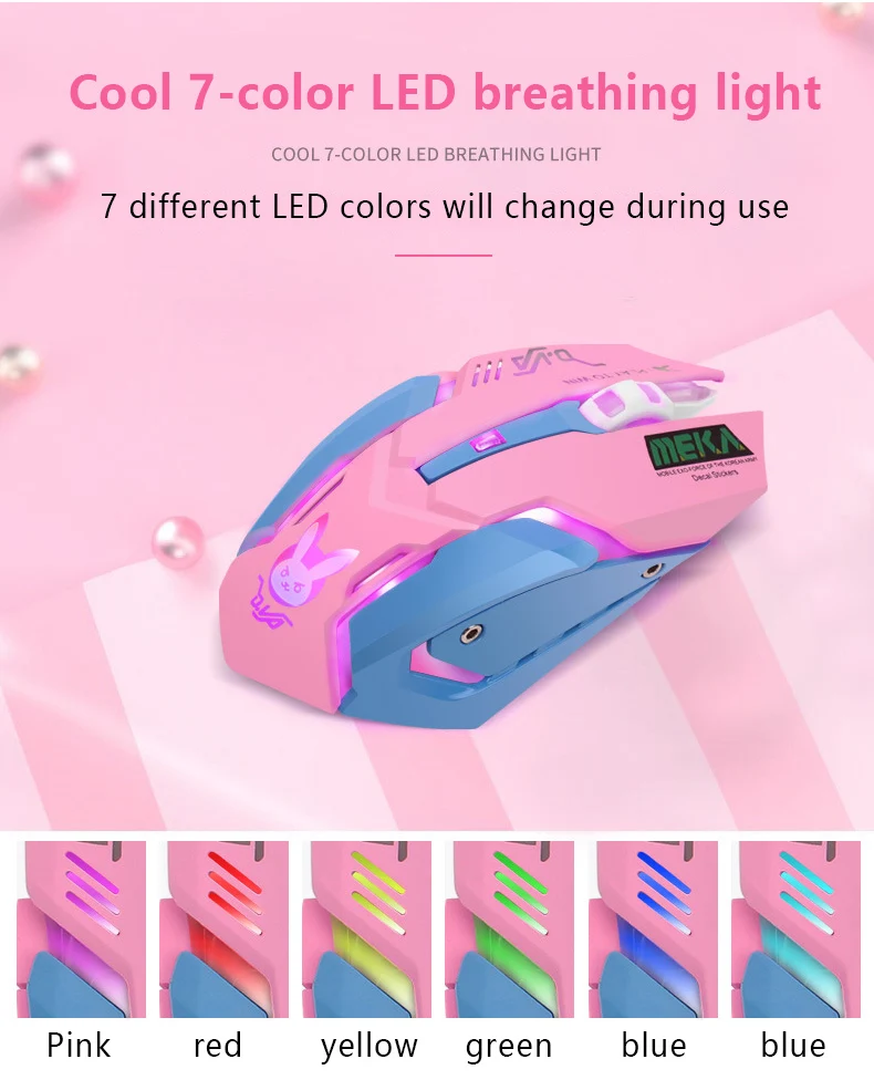 2.4G rechargeable wireless mouse with LED backlight - 7 - Kawaii Mix