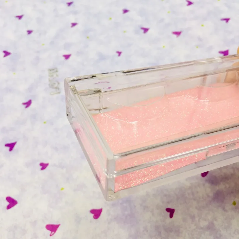 Thick Lashes Box 20pcs/lot Transparent with Different Color Cards Empty Eyelashes Packaging