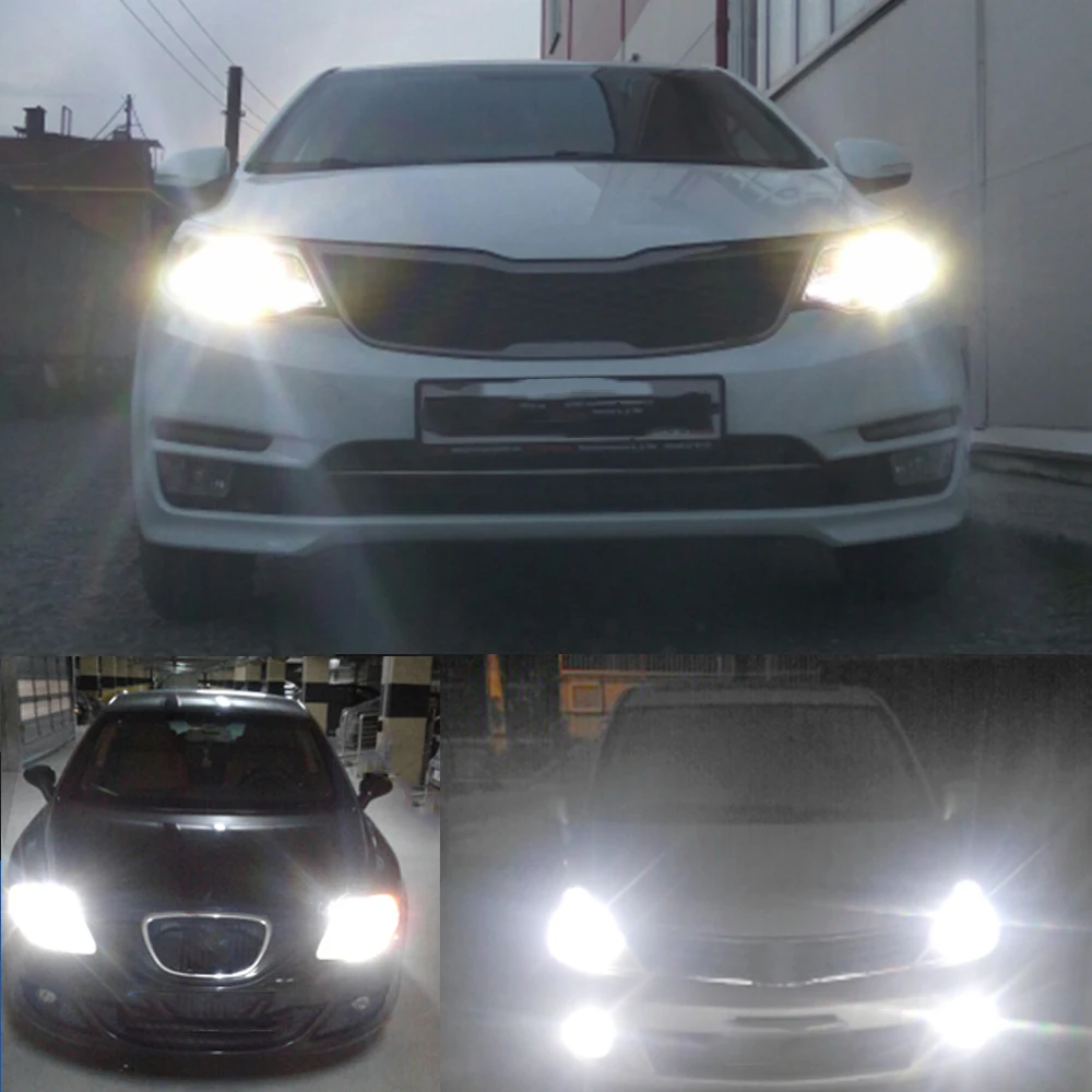 Hviero 2X H4 H7 9012 5202 H16 H8 100W 13600Lm IP67 Auto Led Front Bulb Automobile Headlamp Fog Light 6000K Car Lighting HID Xenon Light