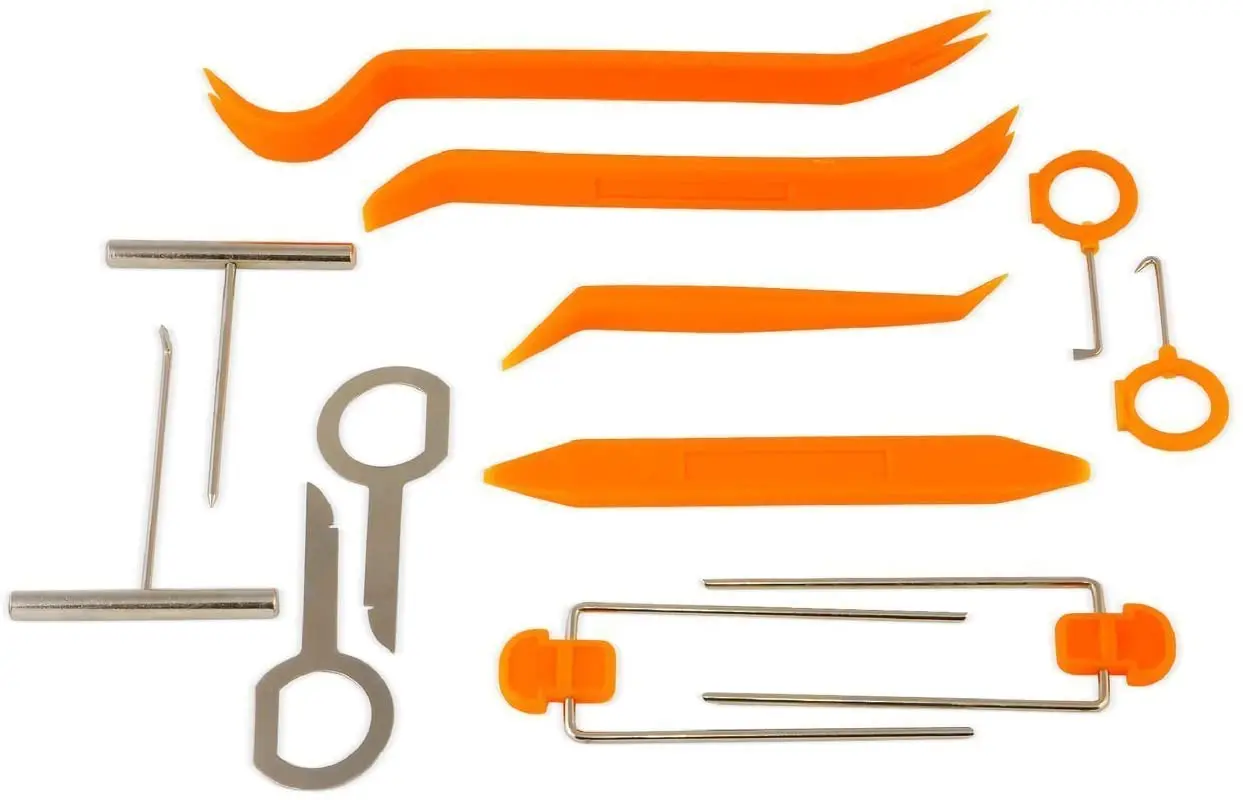 

12 pcs Auto Upholstery Trim Removal Tools Kit Car Panel Removal for Removing Vehicle Audio Stereo Radio Door Panel Dashboard