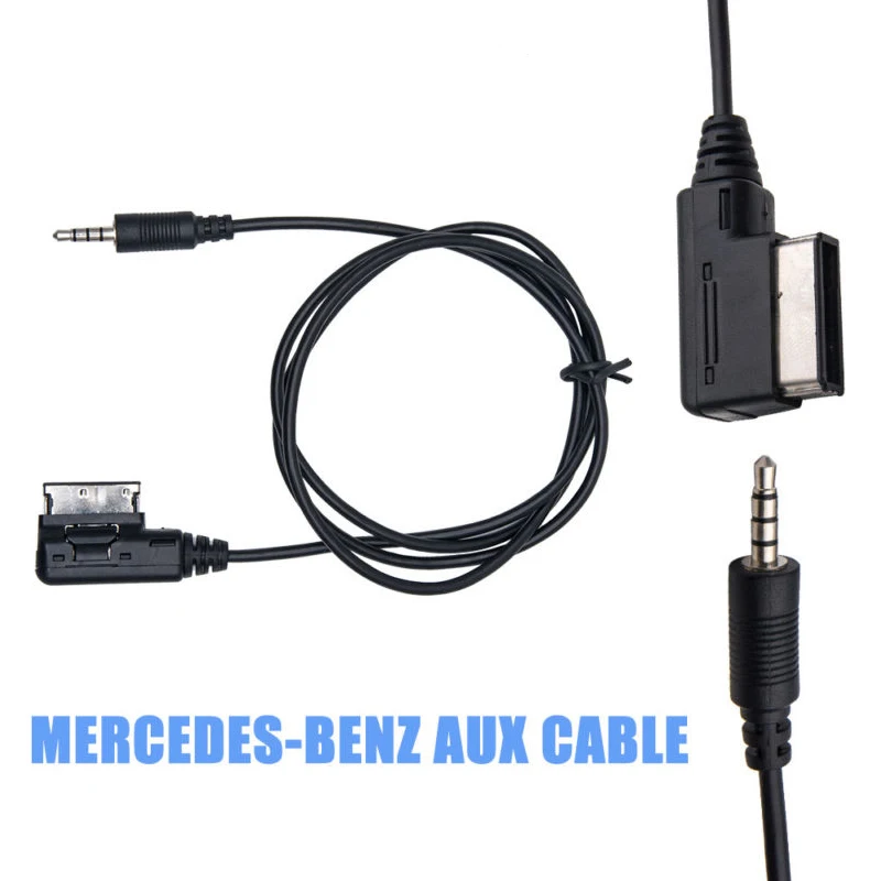 3,5 мм AUX аудио кабель вход Jack Музыка Медиа интерфейс для Mercedes Benz AMI Замена Черный Прочный