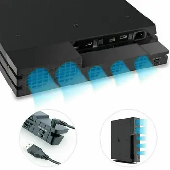 

USB Video Game Cooling Fan For PS4 PRO Consoles External PS4 Control Normal For Playstation Temperature 4 H5Y7