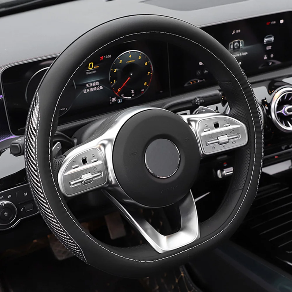 Для Mercedes Benz A Class W177 A180 A200 A220 A250+ Защитная крышка для рулевого колеса автомобиля четыре сезона Нескользящая кожаная ручка