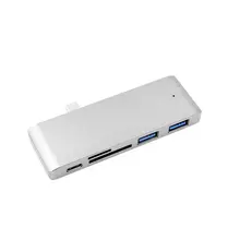 LESHP 5 в 1 type C к USB 3,0 концентратор адаптер для зарядки синхронизации данных считыватель карт многопортовый комбинированный конвертер для Macbook Pro 1" 15"