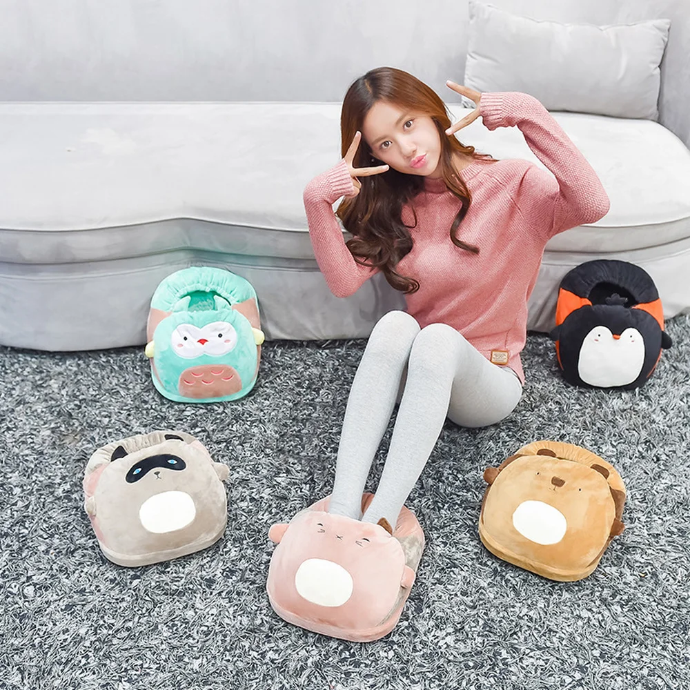 

2019 Cute Electric Foot Warmer Pad Heater Warm Pad Electric Heating Feet Shoe Warmer Slippers Heat Pad Christmas Gift for Kids