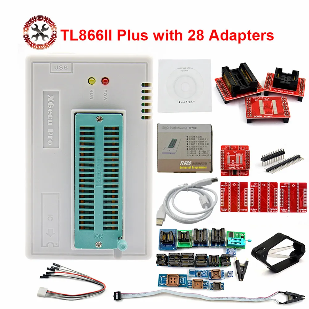 2020 mais novo original v9.16 tl866ii plus universal programador + adaptadores completos sop8 ic clipe de alta velocidade flash eprom programador