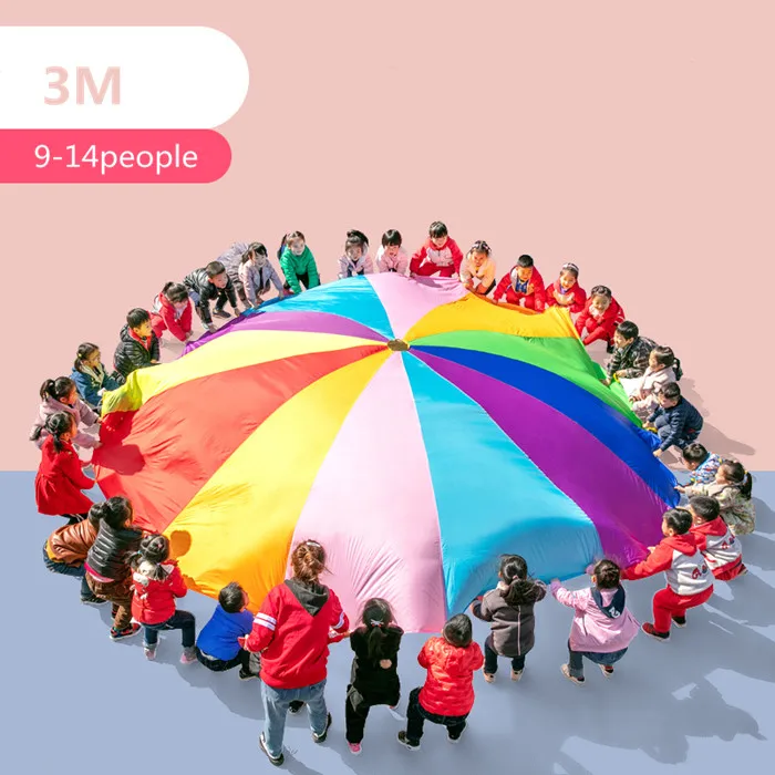 Happymaty 2 м/3 м/3,6 М/4 м диаметр открытый зонтик от дождя парашют игрушка детский сад кодовый замок игрушка для детей - Цвет: 3M