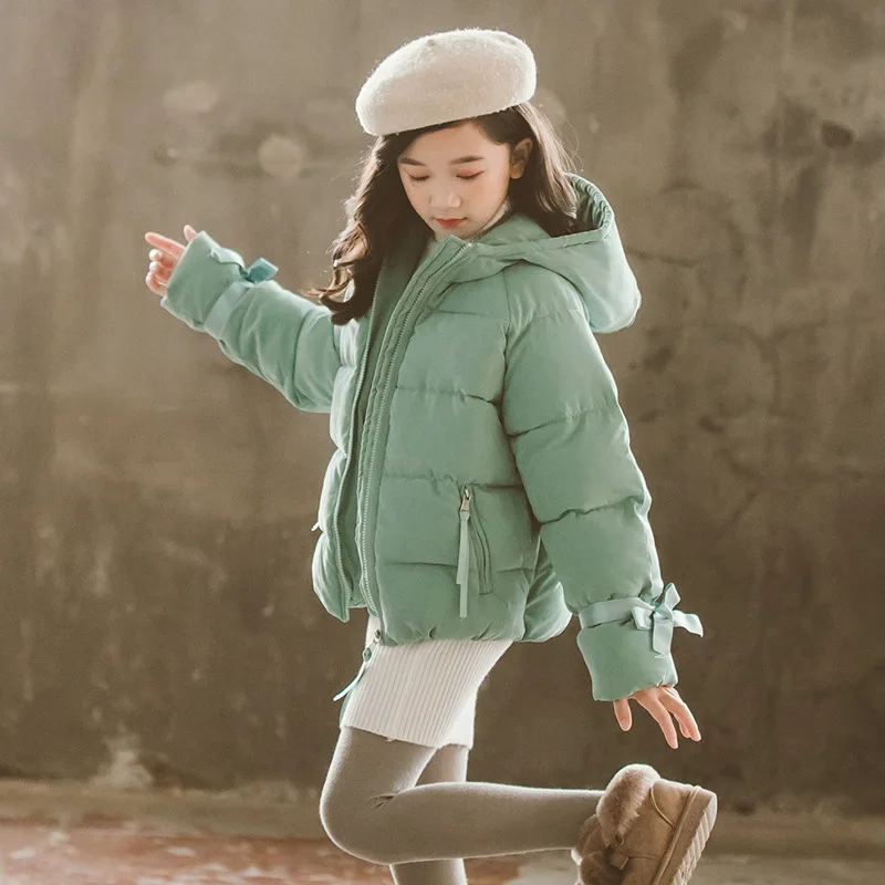 Зимнее пальто для девочек-подростков; детская куртка для девочек; плотная верхняя одежда; детские пуховики; одежда для детей 10, 12, 14 лет