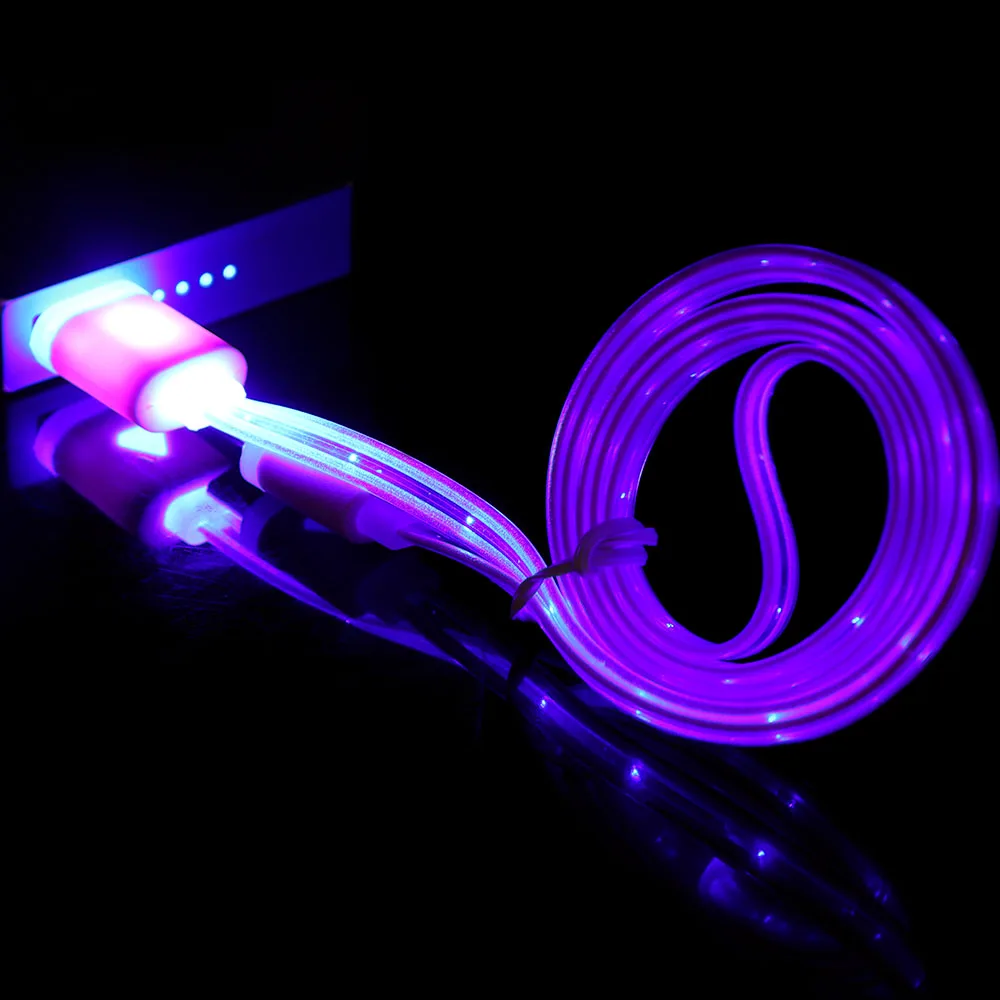 1 шт. Высокое качество Micro USB светодиодный Видимый Световой кабель зарядка с