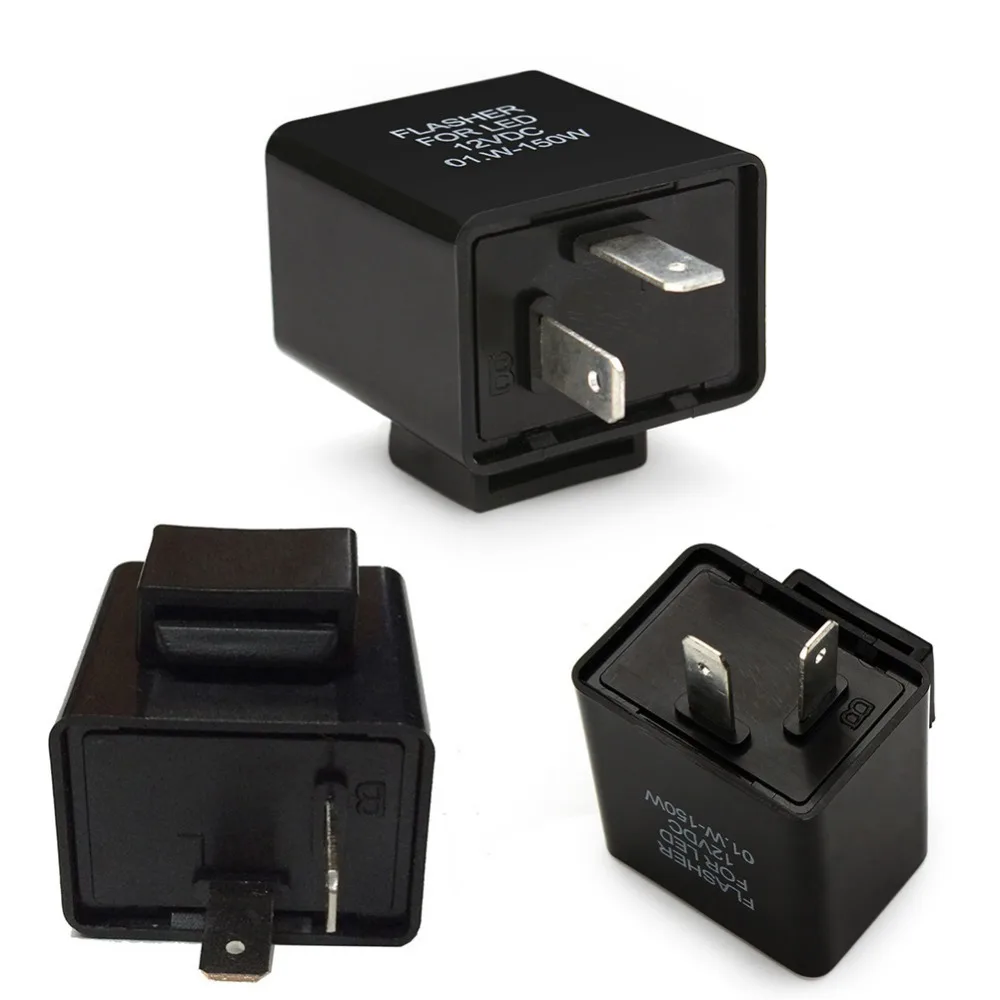 12v 2 Pin Motorcycle Blinker Adjustable Electronic Led Flasher Relay
