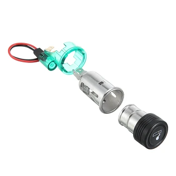 

DC 12V-24V Car Boat Track Lawn Mower Cigarette Lighter Socket Illuminated 20AMP Ignition Switch Universal