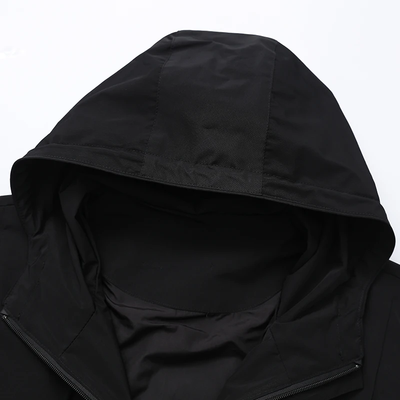 Большие размеры 10XL 8XL 6XL 5XL брендовая мужская куртка черная Повседневная однотонная Свободная куртка-бомбер с капюшоном Трендовое пальто в стиле хип-хоп Уличная одежда