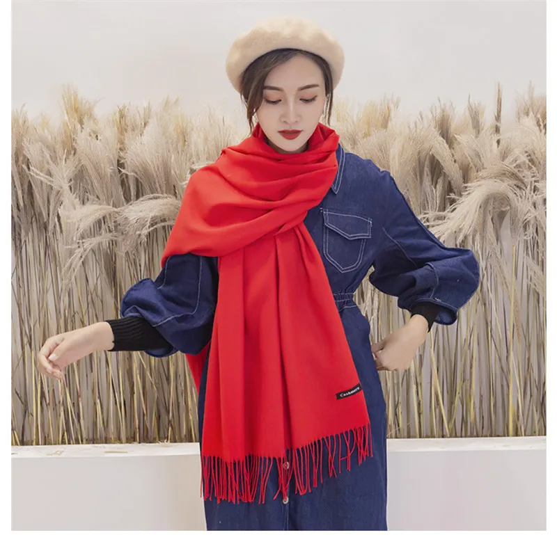 Летний женский кашемировый шарф тонкие шали и обертывания мягкий Однотонный женский фуляр хиджаб палантины длинный палантин головные шарфы