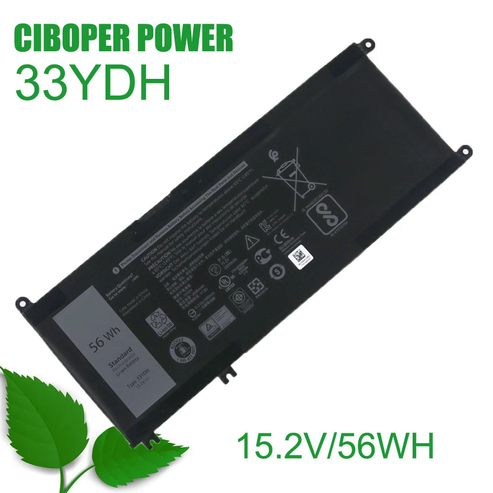 Original New Replacement Laptop battery 33YDH for 17 7778 7779 7773 15 7577 G3 3579 3779 P30E Series 15.2V/56WH | Компьютеры и офис
