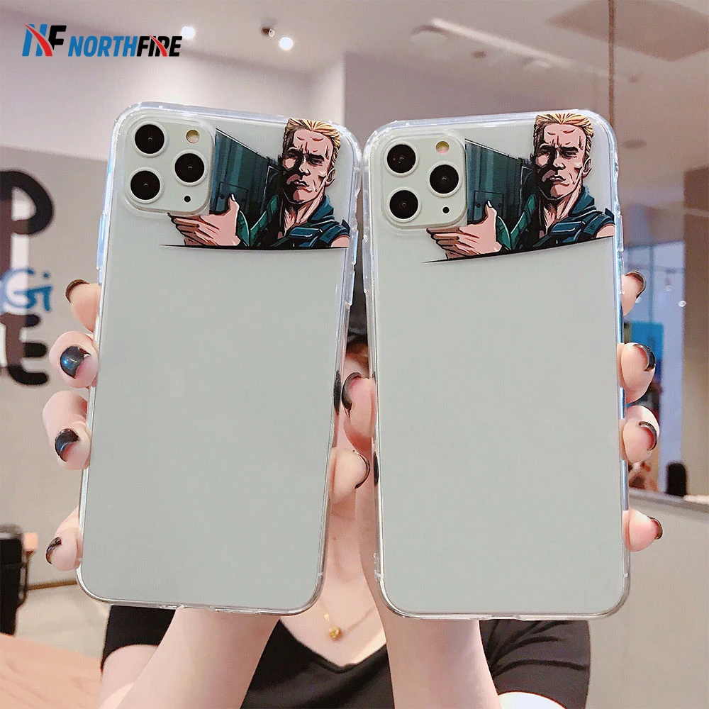 Забавный стильный прозрачный чехол из ТПУ для камеры ролевой игры iPhone 11 Pro Max