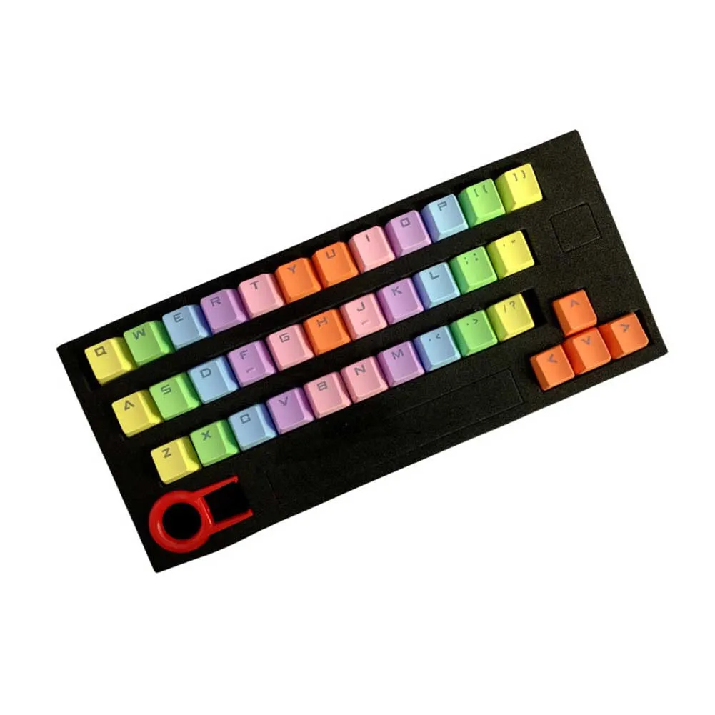 Orange Arrow 37 ключей офисные практичные переключатели Компьютерные аксессуары с подсветкой набор ключей просвечивающие PBT красочные сменные механические клавиатуры - Цвет: Orange Arrow